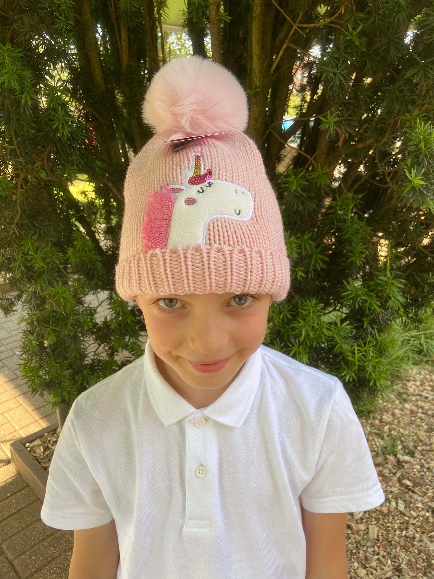 Kids Unicorn Bobble Hat