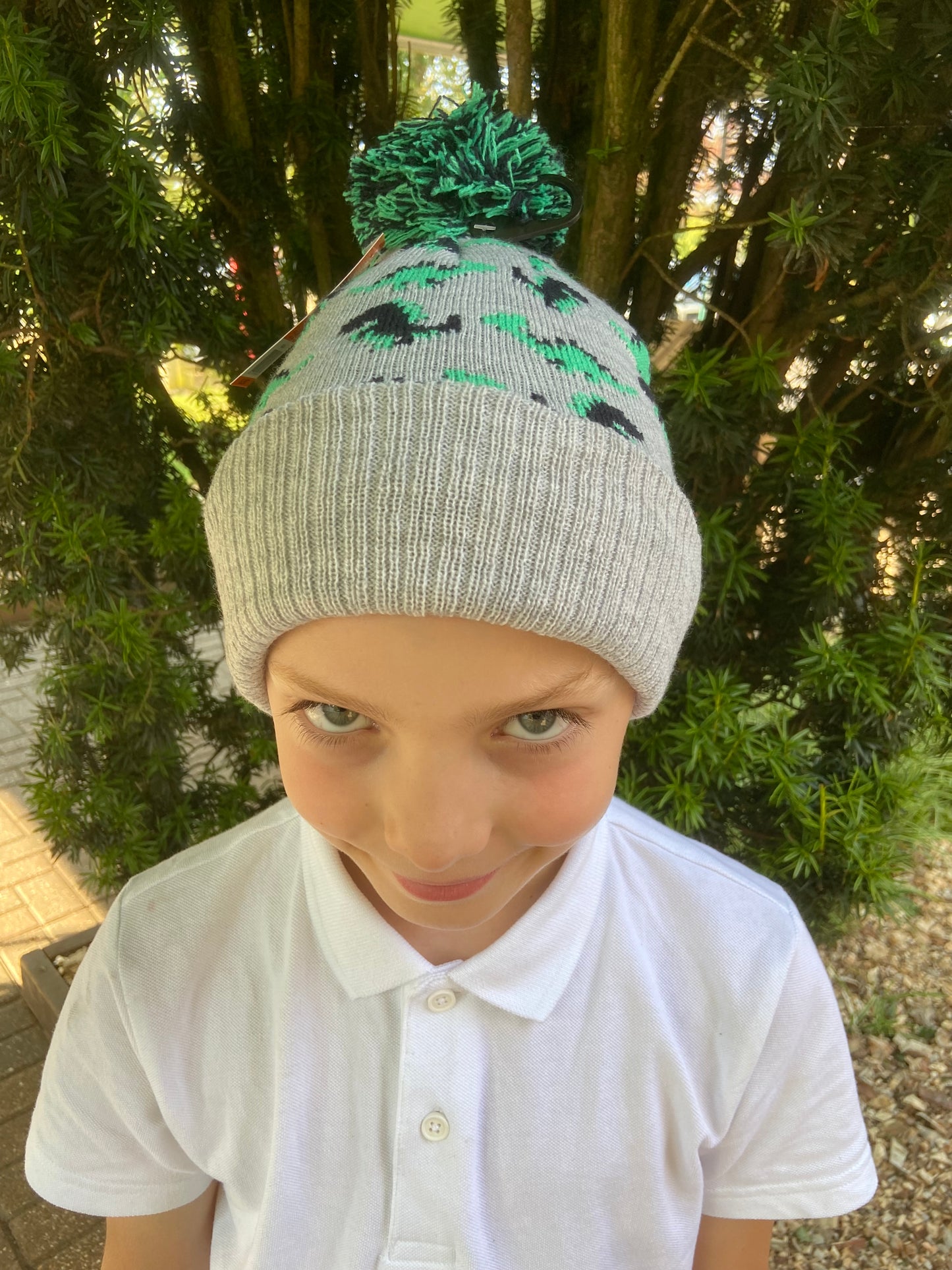 Kids Dinosaur Bobble Hat