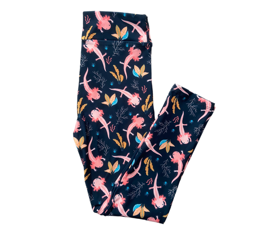 Kids Axolotl Full Length Leggings