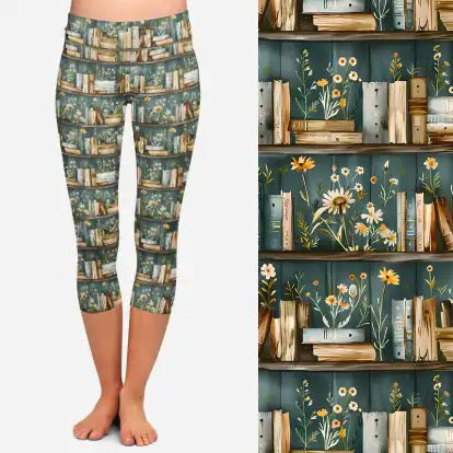 Preorder ends 13th Feb, available late March. Book Lover Capri Leggings