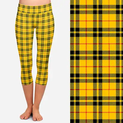 Preorder ends 30th November, available mid January. Yellow tartan Capri leggings