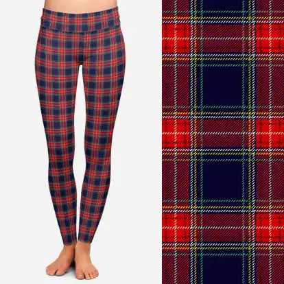 Preorder ends 30th November, available mid January. Red Tartan Full Length Leggings