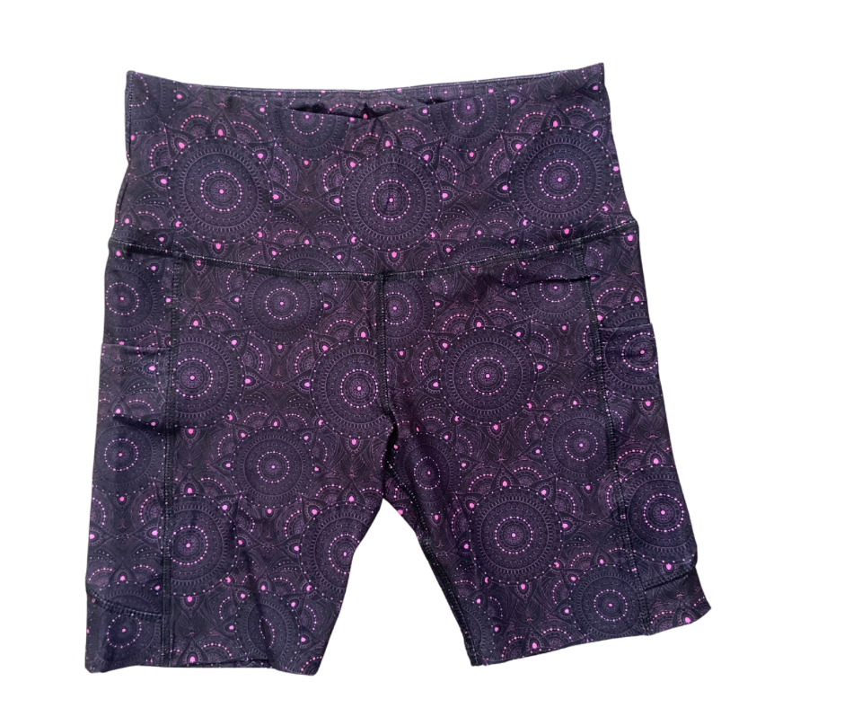 Purple Mandala Thigh Pocket Shorts