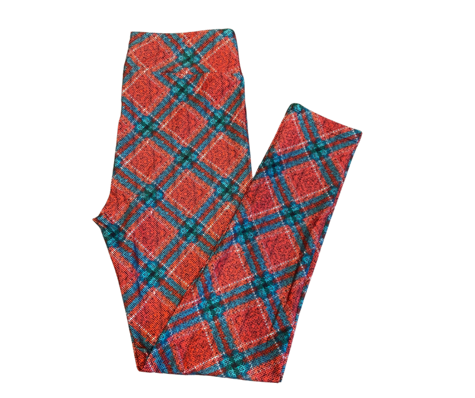 Xmas Tartan Full Length Leggings