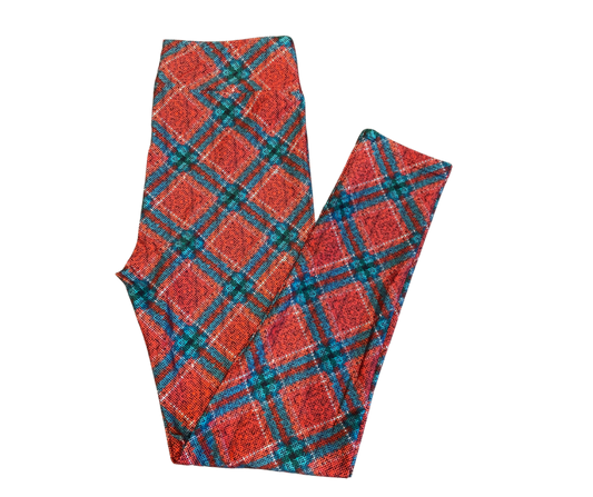 Xmas Tartan Full Length Leggings