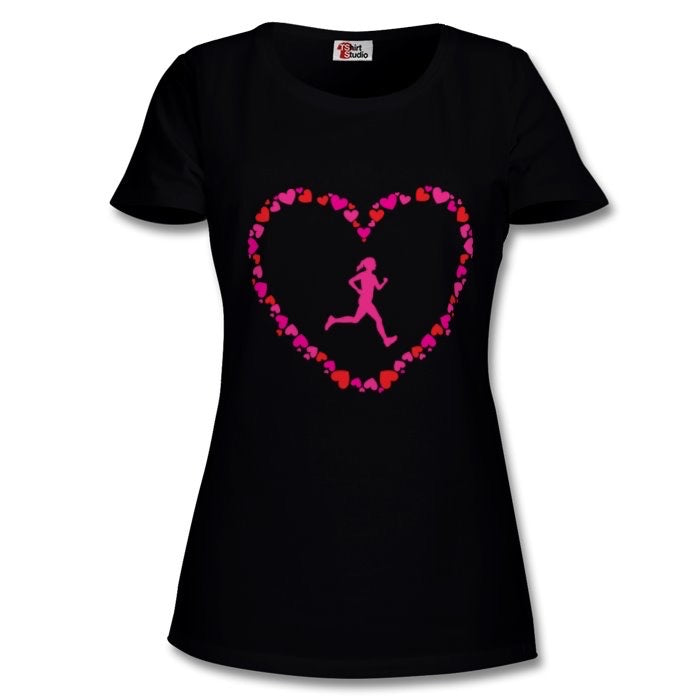 Heart Running Lady - T-Shirt