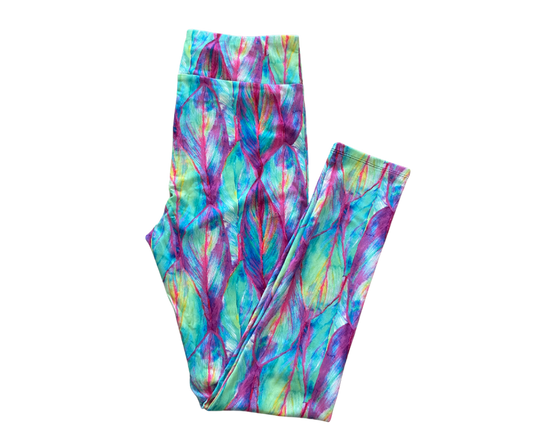 Watercolour Botanical Palms Full Length Leggings