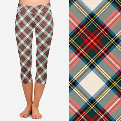 Preorder ends 30th November, available mid January. White tartan Capri leggings