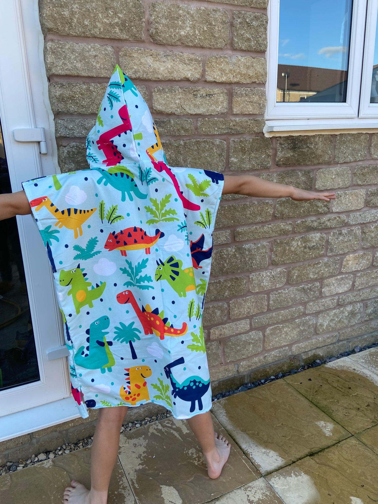 Dino Poncho Towel