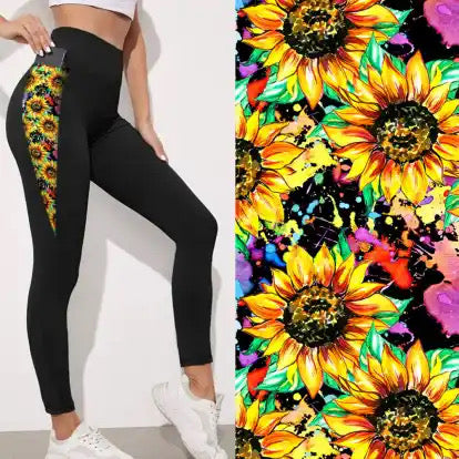 Preorder ends 30th November, available mid January. Sunflower Full Length Triangle Pocket Leggings