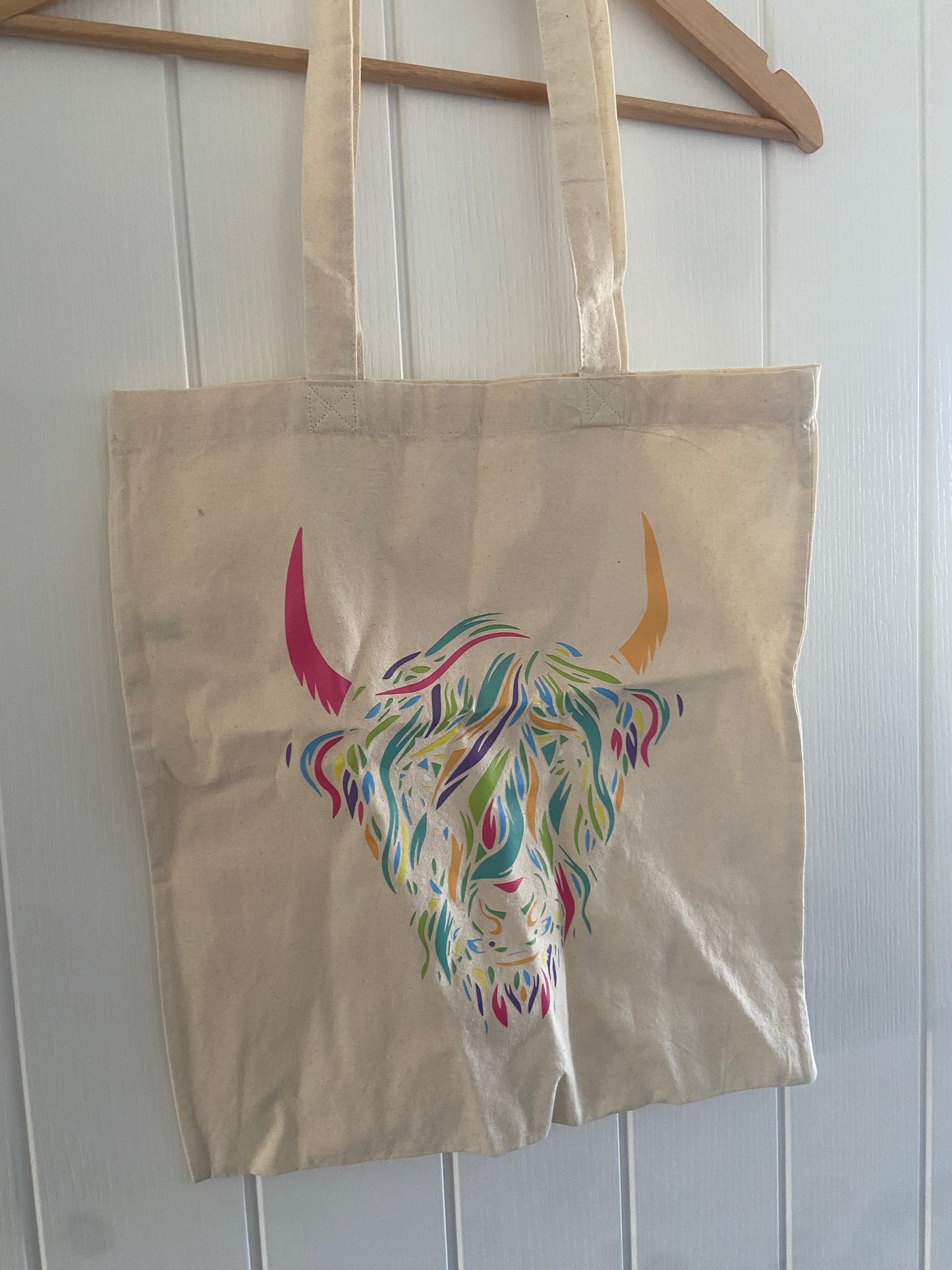 Tote Bag - Rainbow Highland Cow