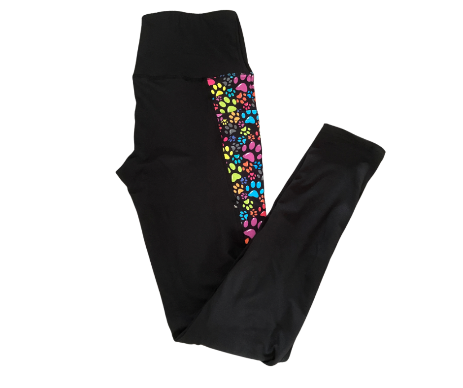 Rainbow Paws Full Length Triangle Pocket Leggings