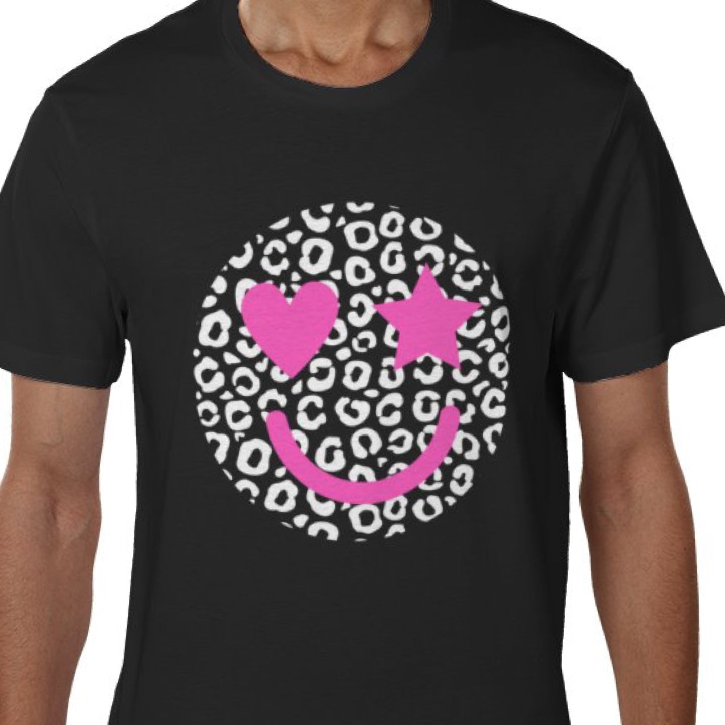 Leopard Happy Face T-Shirt