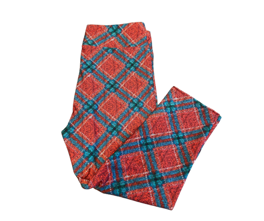 Xmas Tartan Capri leggings