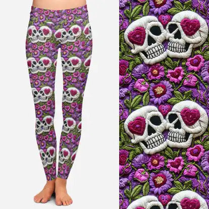 Preorder ends 13th Feb, available late March. Skull Love Full Length Leggings