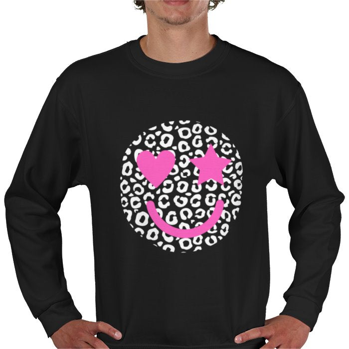 Leopard Happy Face Sweatshirt