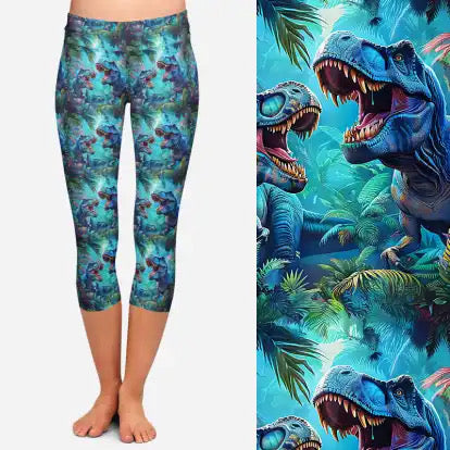 Preorder ends 13th Feb, available late March. Epic Dinos Capri Leggings