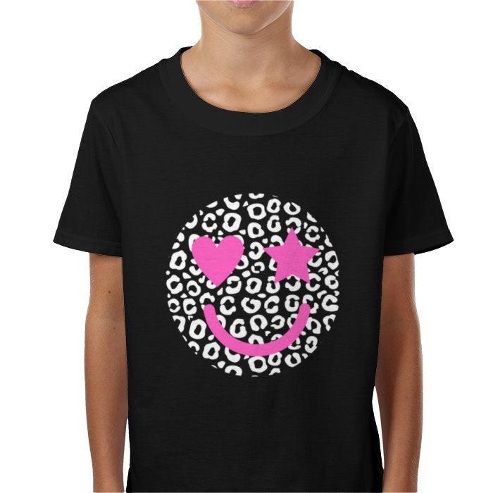 Kids Leopard Happy Face T-Shirt