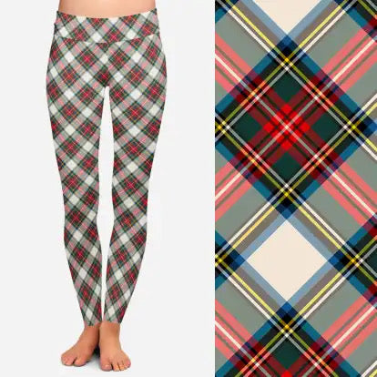 Preorder ends 30th November, available mid January. White tartan full length leggings