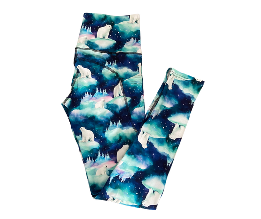 Polar Bear Thigh Pocket Full Length Leggings