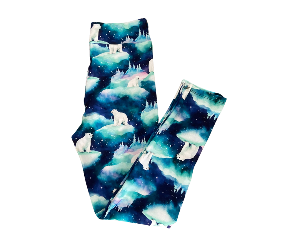 Kids Polar Bear Full Length Leggings