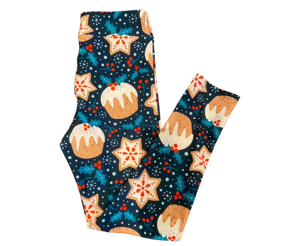 Kids Xmas Pudding Full Length Leggings