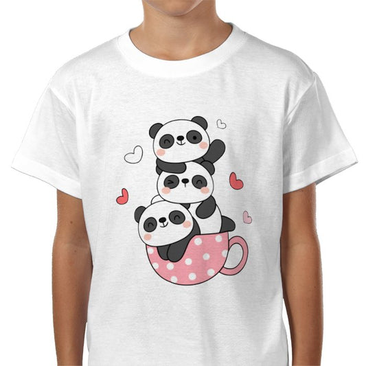 Kids 3 Pandas - T-Shirt