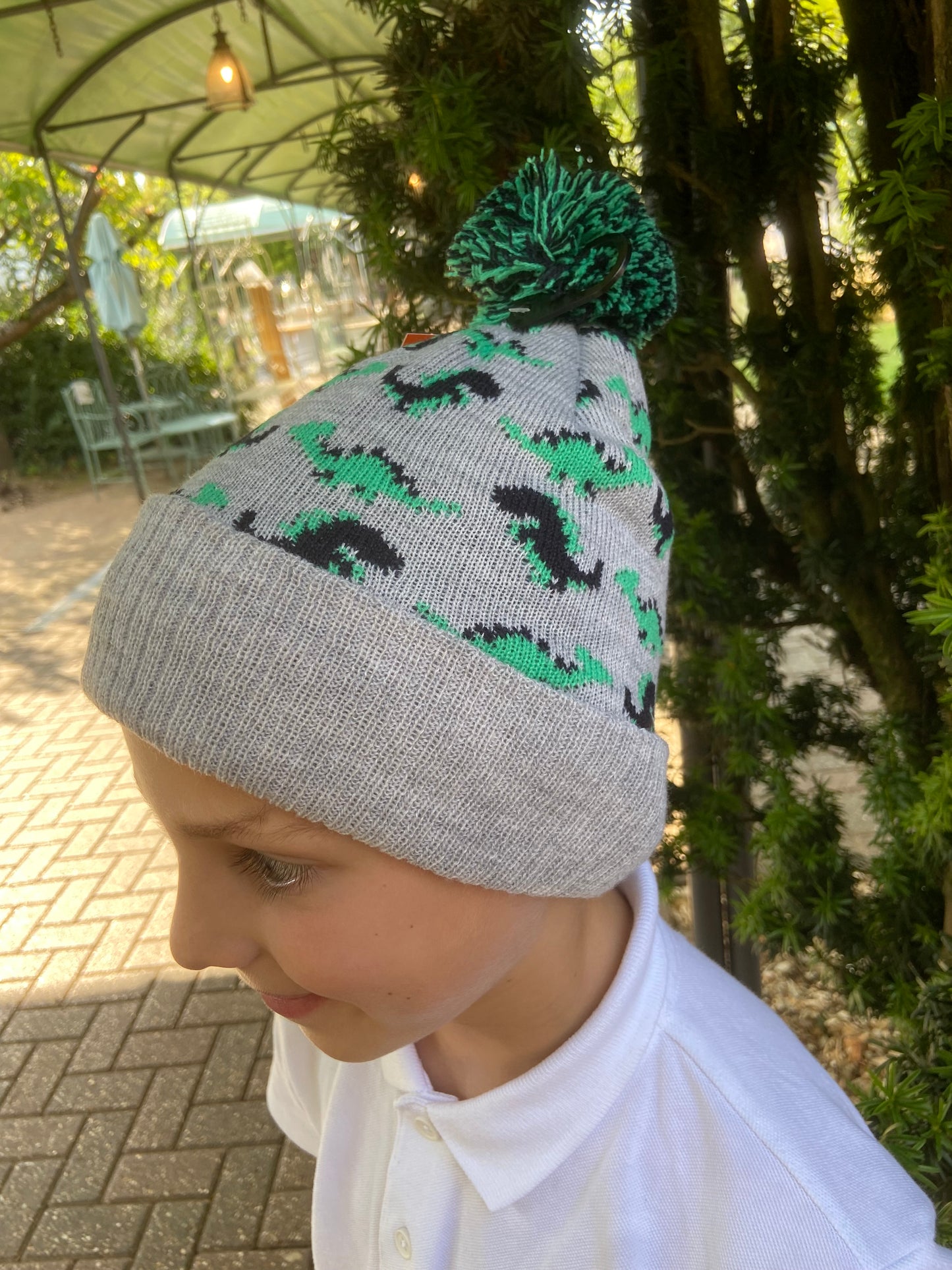 Kids Dinosaur Bobble Hat