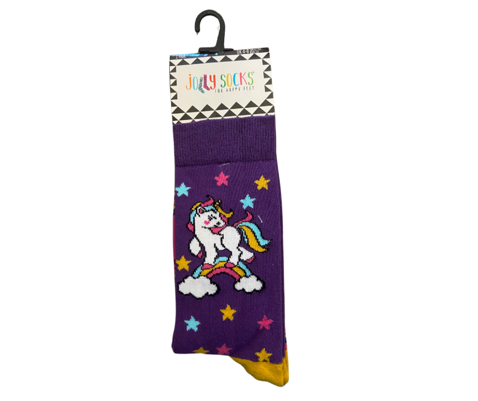 Unicorn Socks - Size 4-8 uk