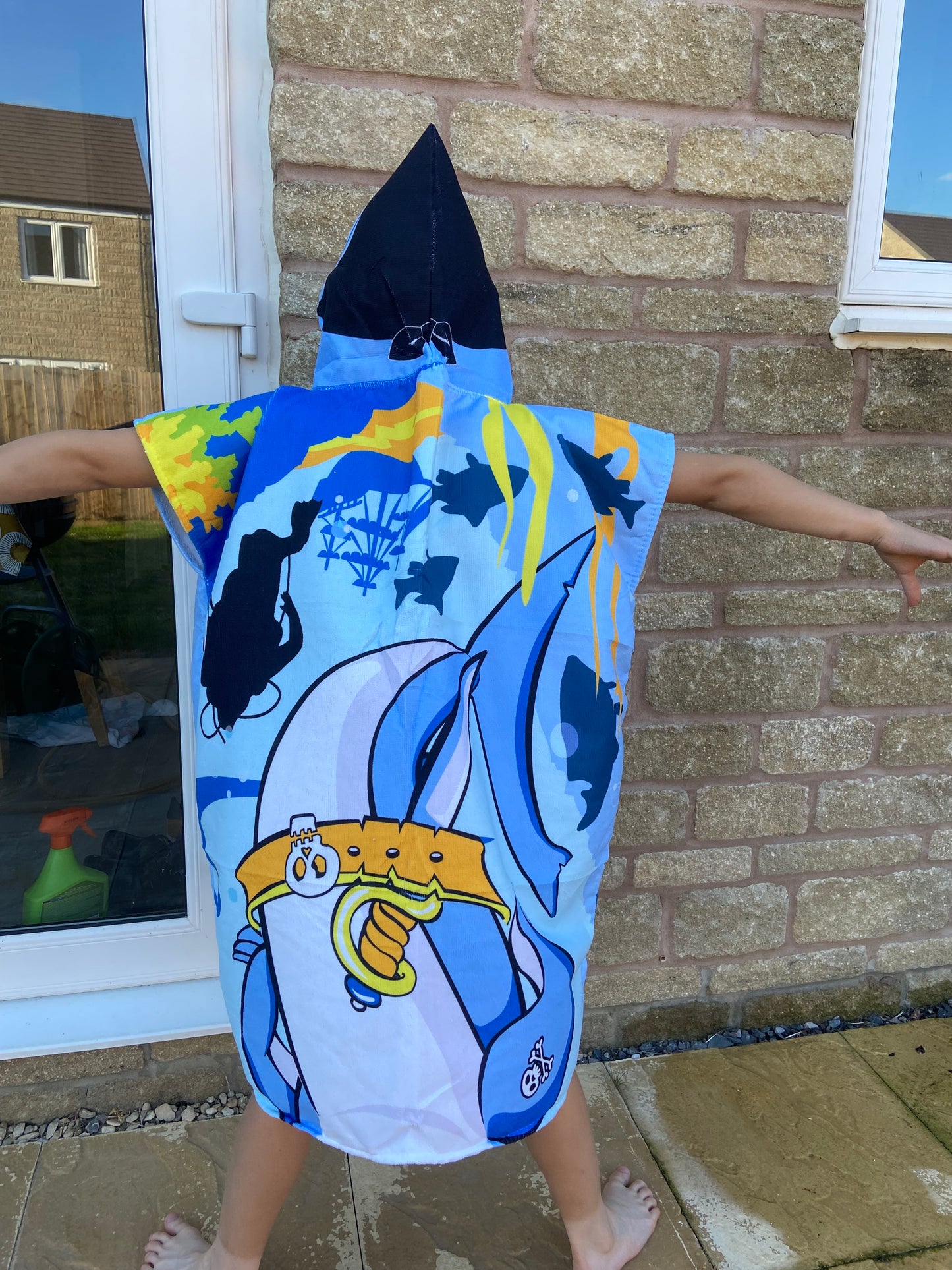 Pirate Shark Poncho Towel