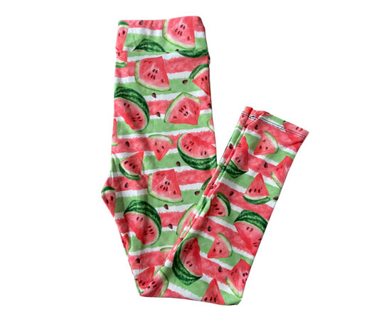 Kids Watermelon Full Length Leggings