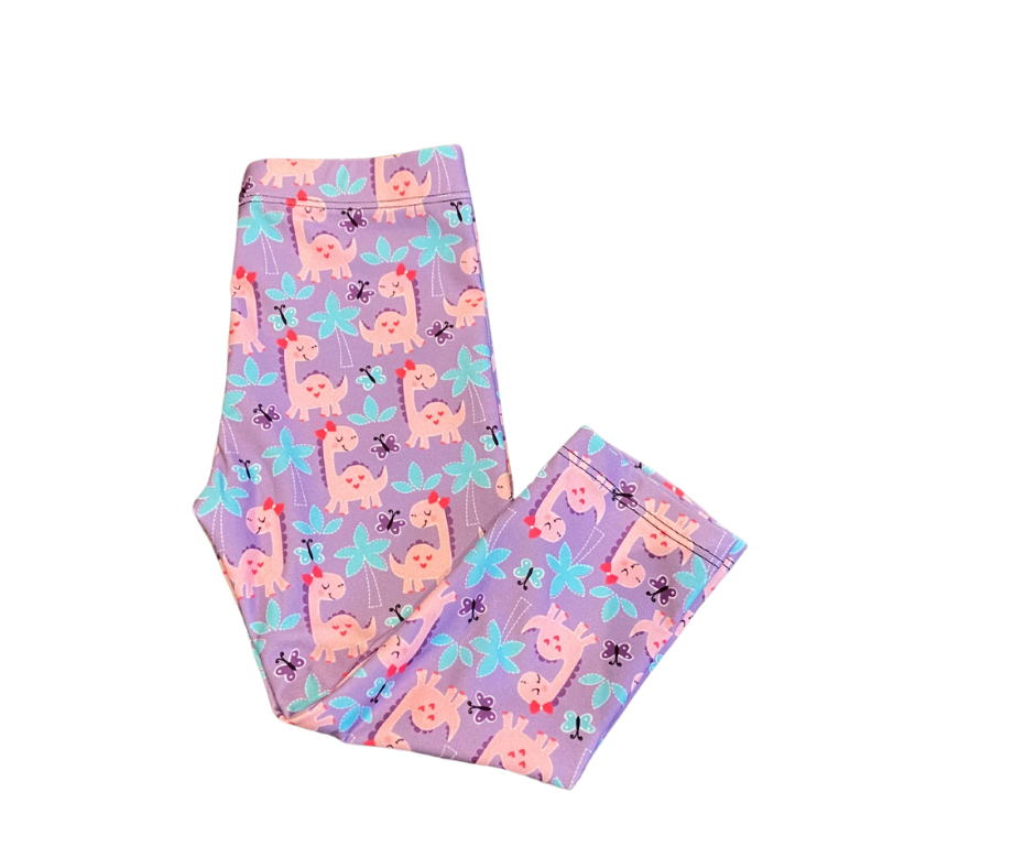 Toddler Cute Dino Full Length Leggings