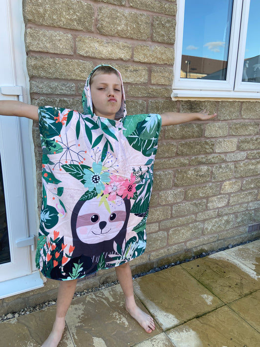 Sloth Poncho Towel