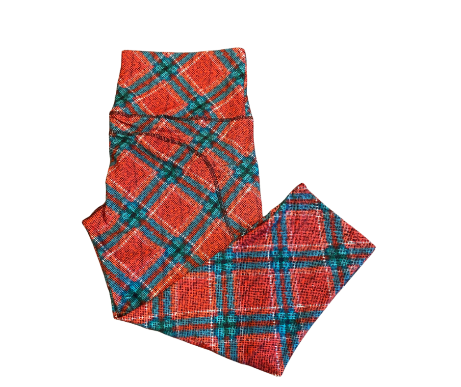 Xmas Tartan thigh pocket leggings