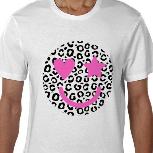 Leopard Happy Face T-Shirt