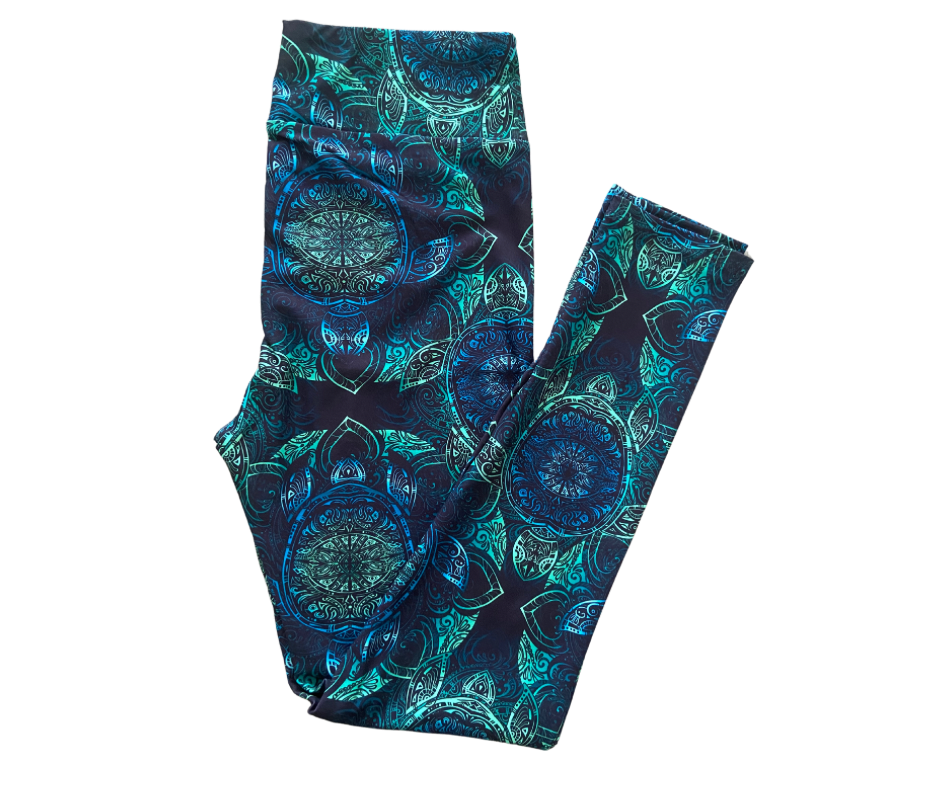 Turtle Mandala Full Length Leggings