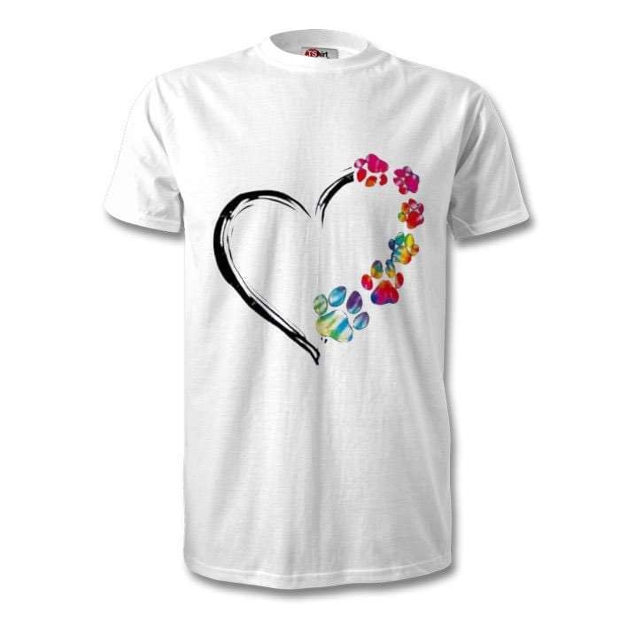 T-Shirt - Rainbow Paw Heart