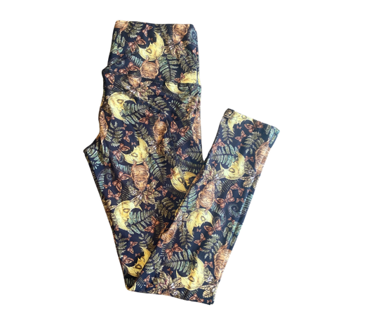 Magic Plant Thigh Pocket Full Length Leggings