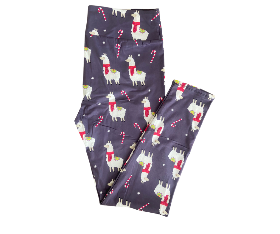 Llama Christmas Full Length Leggings