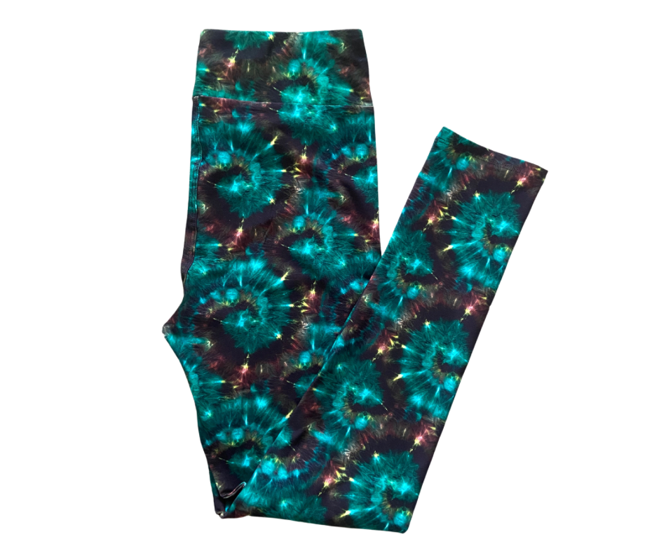 Psychedelic Emerald Full Length Leggings