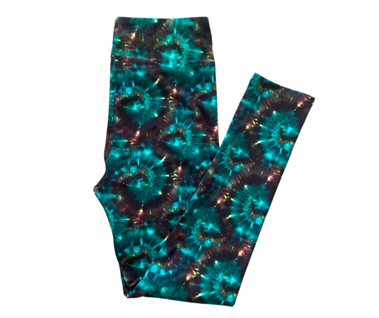 Psychedelic Emerald Full Length Leggings