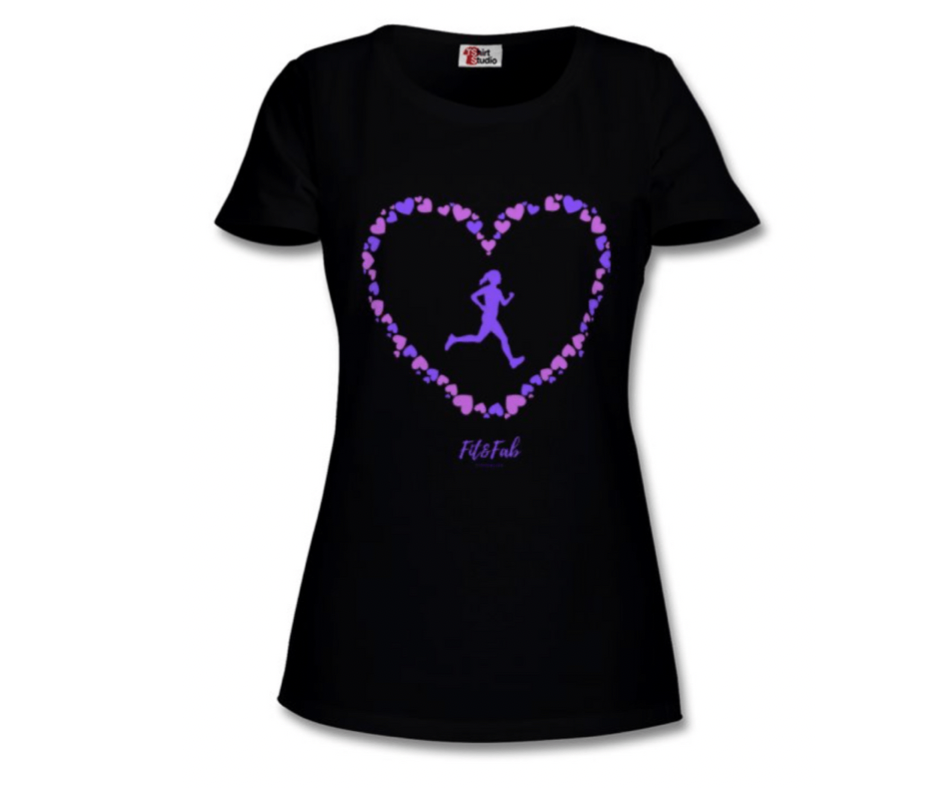 Heart Running Lady - T-Shirt